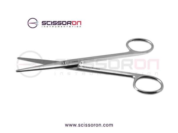 Mayo-Stille dissecting scissor, 15cm ,straight rounded blades, blunt tips, ring handle