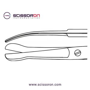 Solz Gold Tip Scissor 20cm Curved Slight Bevel On Shank_AA03-0202-2001