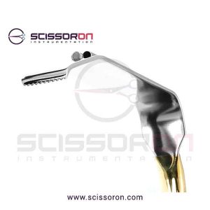 Tebbetts-style breast retractor serrated end, with fiberoptics and suction_02