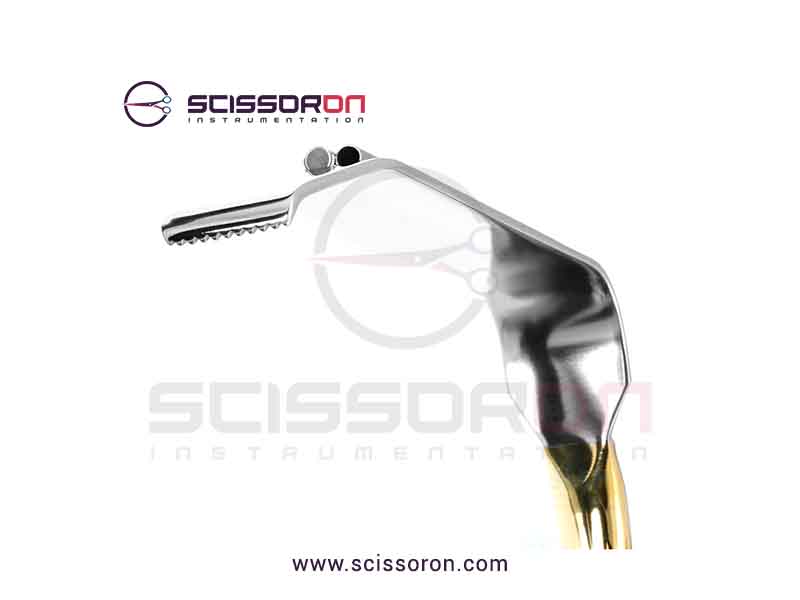 Tebbetts-style breast retractor serrated end, with fiberoptics and suction_02