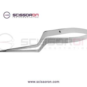 Yasargil Micro Scissor Bayonet Shape Flat Handle_Curved Blade