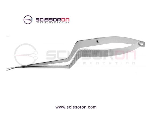 Yasargil Micro Scissor Bayonet Shape Flat Handle_Curved Blade