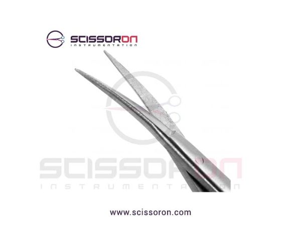 Yasargil Micro Scissor Bayonet Shape Flat Handle_Curved Blades