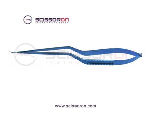 Yasargil Microsurgical Scissor_Flat Bayonet Shape Handle Curved Blade