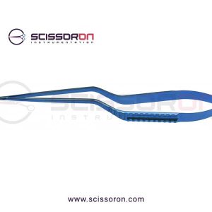 Yasargil Microsurgical Scissor_Flat Bayonet Shape Handle Curved Blade