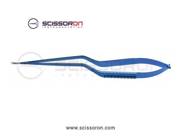 Yasargil Microsurgical Scissor_Flat Bayonet Shape Handle Curved Blade