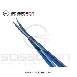 Yasargil Microsurgical Scissor_Flat Bayonet Shape Handle Curved Blades