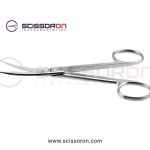 Brown Dissecting Scissor Curved Blades Heavy Pattern