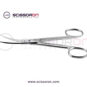 Brown Dissecting Scissor Curved Blades Heavy Pattern