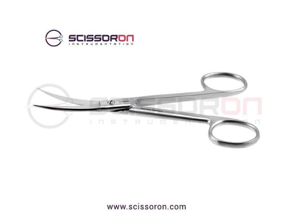 Brown Dissecting Scissor Curved Blades Heavy Pattern
