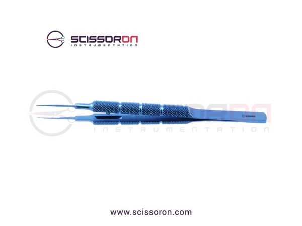 Tennant Tying Forceps 10mm TC Dust Surface Straight Jaws Titanium