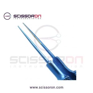 Tennant Tying Forceps 10mm TC Dust Surface Straight Jaws Titanium-02