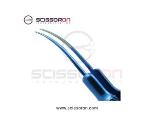 Tennant Tying Forceps 10mm TC Dust Surface Curved Jaws Titanium-02