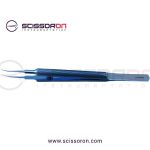 Tennant Tying Forceps 6.0mm TC Dust Surface Curved Jaws Titanium