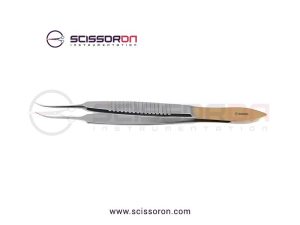 McPherson Tying Forceps 4.0mm TC Dusted Curved Jaws