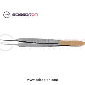 McPherson Tying Forceps 4.0mm TC Dusted Curved Jaws