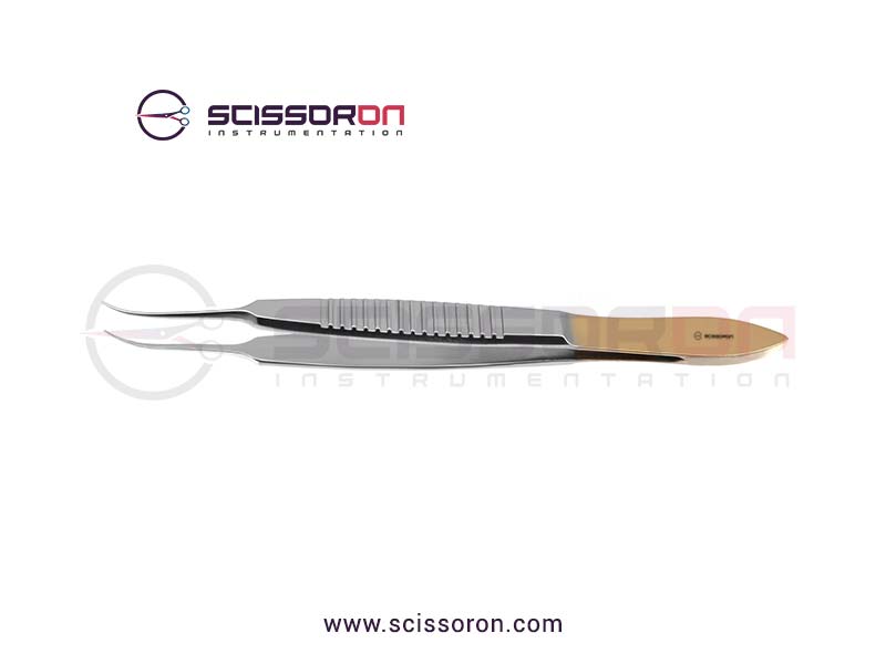McPherson Tying Forceps 4.0mm TC Dusted Curved Jaws