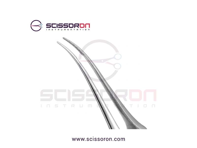 McPherson Tying Forceps 4.0mm TC Dusted Curved Jaws-02