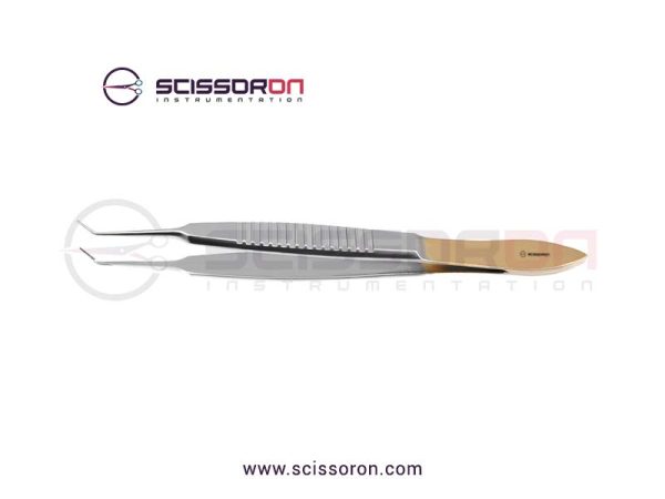 McPherson Tying Forceps 4.0mm TC Dusted Angled Jaws