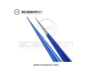 Jeweler Type Forceps #4 TC Dust Surface Titanium