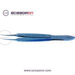 McPherson Tying Forceps 4.0mm TC Dusted Curved Jaws
