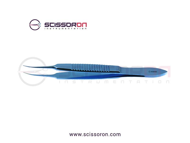 McPherson Tying Forceps 4.0mm TC Dusted Curved Jaws