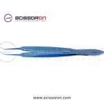 McPherson Tying Forceps 4.0mm TC Dusted Angled Jaws