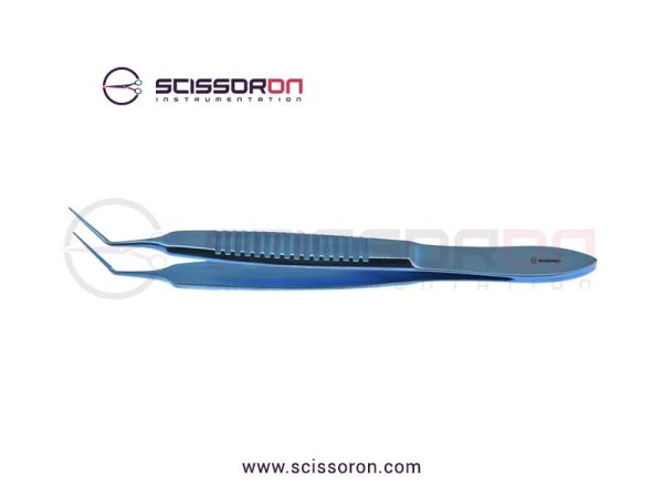 Bechert-McPherson Tying Forceps 10mm Angled Jaws Titanium