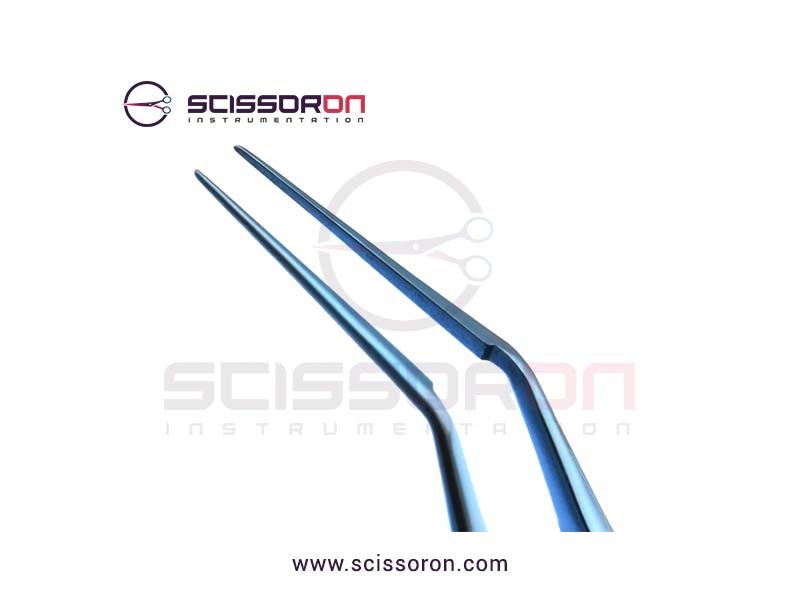 Bechert-McPherson Tying Forceps 10mm Angled Jaws Titanium-02