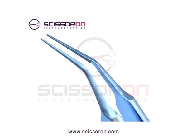 Bechert-McPherson Tying Forceps 10mm Angled TC Dusted Jaws Titanium-02