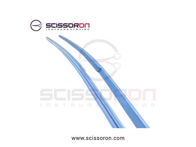 Tennant Tying Forceps 6.0mm Smooth Curved Jaws Titanium-02