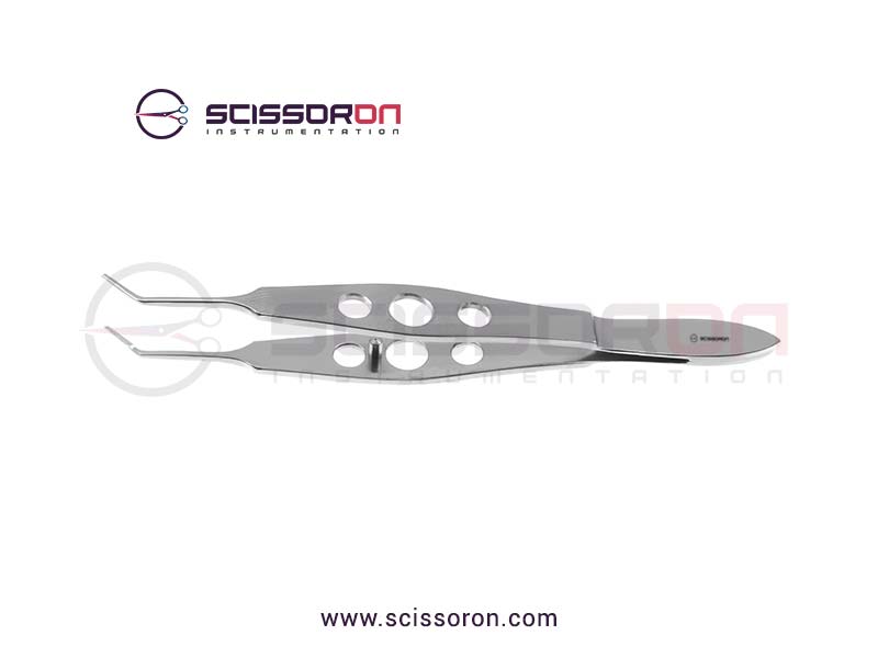 McPherson Tissue Forceps 1x2 Teeth Angled Jaws