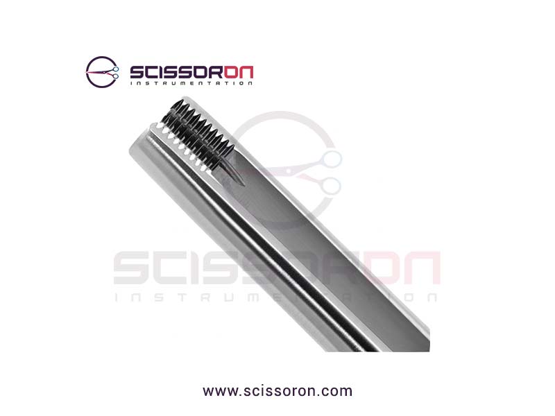 Brown Side Grasping Tissue Forceps with 7x8 Teeth Jaws