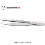 McPherson Corneal Suturing Forceps 45° Angled Jaws-01
