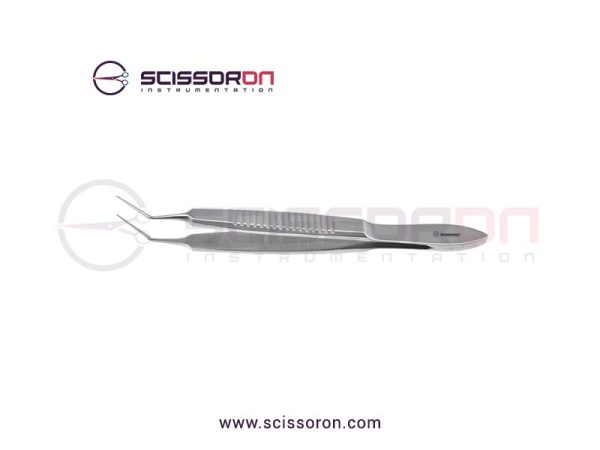 Bechert-McPherson Tying Forceps 10mm Angled TC Dusted Jaws