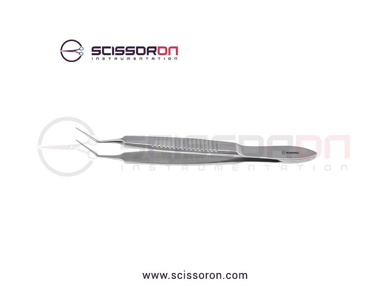 Bechert-McPherson Tying Forceps 10mm Angled TC Dusted Jaws