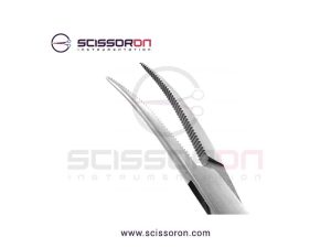 Micro Mosquito Hemostatic Forceps Curved Jaws-02