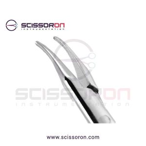 McPherson Micro Needle Holder Curved Smooth Jaws without Lock-02