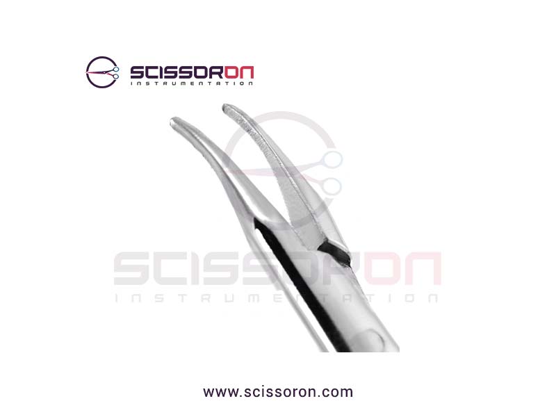 McPherson Micro Needle Holder Curved Smooth Jaws without Lock-02