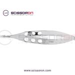 McPherson Micro Needle Holder Curved Smooth Jaws with Lock