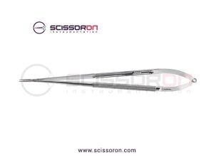 Jacobson Microsurgical Needle Holder TC Dust 0.4MM Straight Jaws Handle with Lock