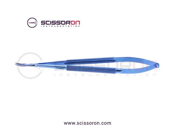 Jacobson Slim Line Microsurgical Needle Holder Slender TC Dusted Curved Jaws Handle without Lock