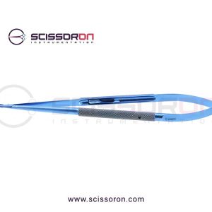 Jacobson Microsurgical Needle Holder TC Duste Curved Heavy Jaws Handle with Lock