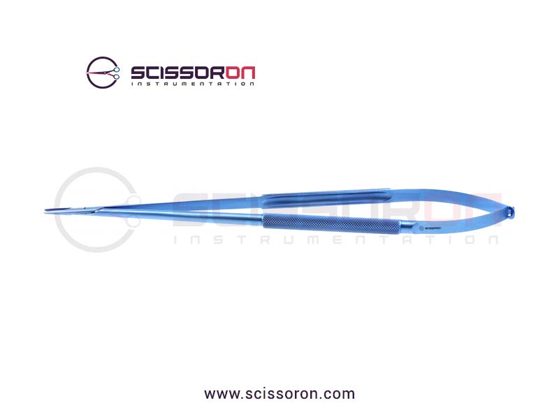 Jacobson Microsurgical Needle Holder TC Duste Straight Heavy Jaws Handle without Lock