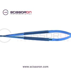 Jacobson Microsurgical Needle Holder TC Duste Curved Heavy Jaws Handle without Lock