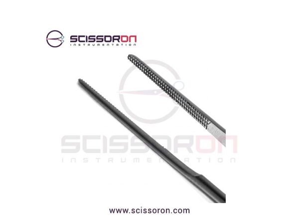 Gerald Micro Dressing Forceps Straight Cross Serrated Jaws-02