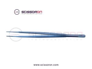 Gerald Dressing Forceps Straight Serrated Jaws Titanium
