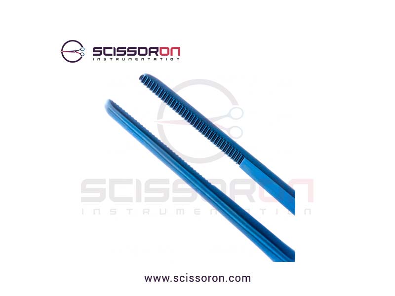 Gerald Dressing Forceps Straight Serrated Jaws Titanium-02