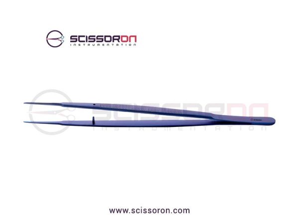 Gerald Microsurgical Dressing Forceps TC Dust Straight Jaws Titanium