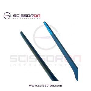 Gerald Microsurgical Dressing Forceps TC Dust Straight Jaws Titanium-02